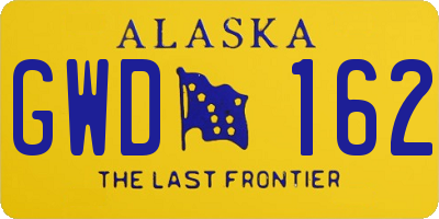 AK license plate GWD162