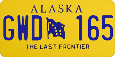 AK license plate GWD165