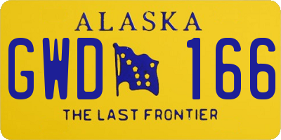 AK license plate GWD166