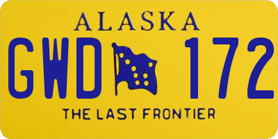 AK license plate GWD172