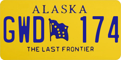 AK license plate GWD174