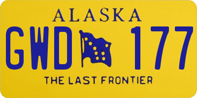 AK license plate GWD177