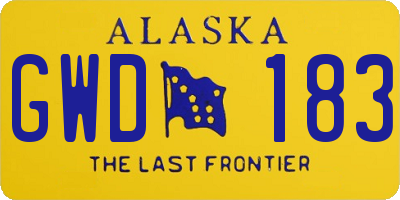 AK license plate GWD183