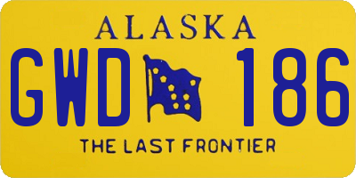 AK license plate GWD186