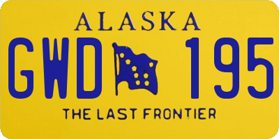 AK license plate GWD195