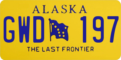 AK license plate GWD197