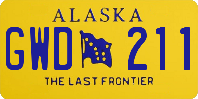 AK license plate GWD211