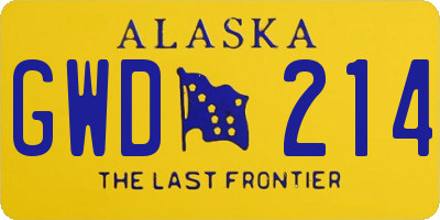 AK license plate GWD214