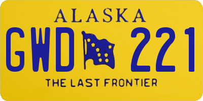 AK license plate GWD221