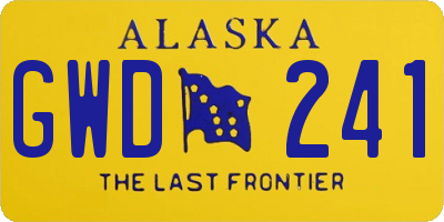 AK license plate GWD241