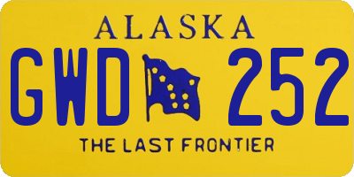 AK license plate GWD252