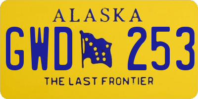 AK license plate GWD253