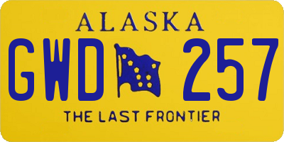 AK license plate GWD257