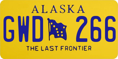 AK license plate GWD266