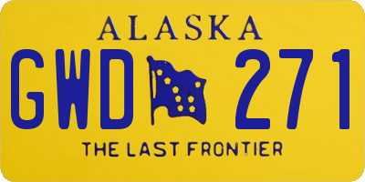 AK license plate GWD271