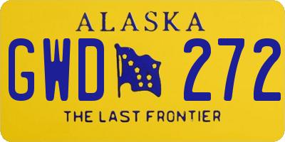 AK license plate GWD272