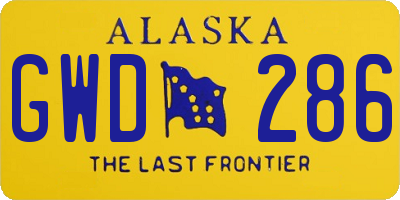 AK license plate GWD286