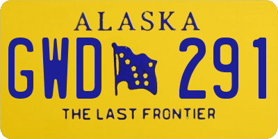 AK license plate GWD291
