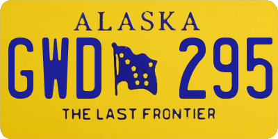 AK license plate GWD295