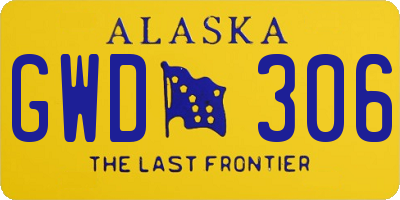 AK license plate GWD306