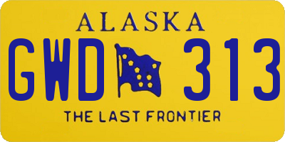 AK license plate GWD313