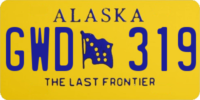 AK license plate GWD319