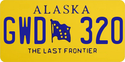 AK license plate GWD320
