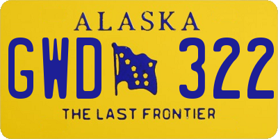 AK license plate GWD322