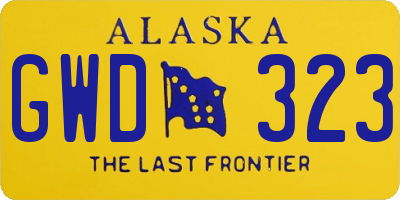 AK license plate GWD323