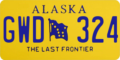 AK license plate GWD324