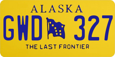 AK license plate GWD327