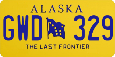 AK license plate GWD329