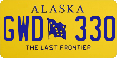 AK license plate GWD330