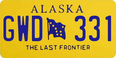 AK license plate GWD331