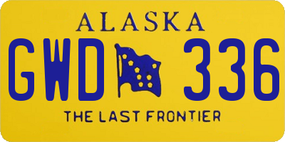 AK license plate GWD336