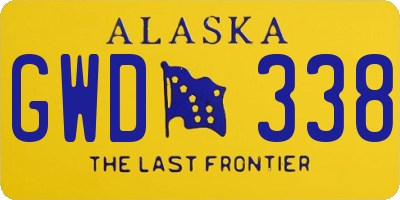 AK license plate GWD338