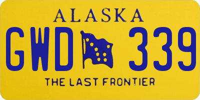 AK license plate GWD339