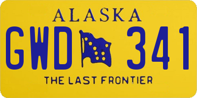 AK license plate GWD341