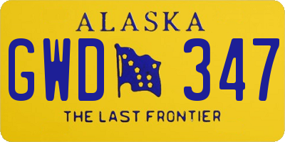 AK license plate GWD347