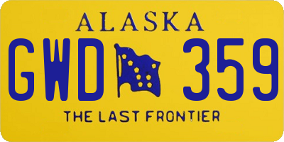 AK license plate GWD359