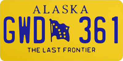 AK license plate GWD361