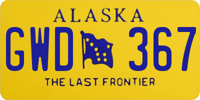 AK license plate GWD367