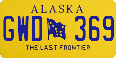 AK license plate GWD369