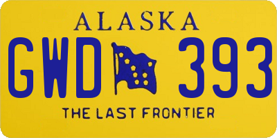 AK license plate GWD393