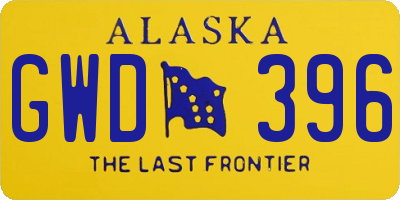 AK license plate GWD396