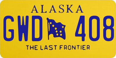 AK license plate GWD408