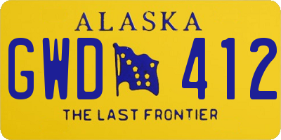 AK license plate GWD412