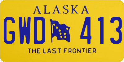 AK license plate GWD413