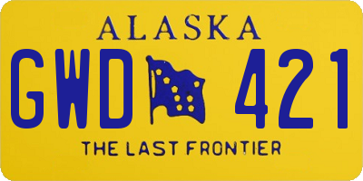 AK license plate GWD421