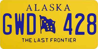 AK license plate GWD428